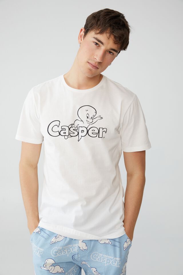 Lounge T-Shirt, LCN UNI VINTAGE WHITE/CASPER THE GHOST