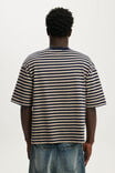 Cropped Fit T-Shirt, HAZLENUT / VINTAGE NAVY STRIPE - example image 3