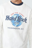 Hard Rock Cafe Crew Fleece, LCN HRC VINTAGE WHITE/HARD ROCK CAFE - WASHIN