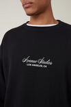 Box Fit Graphic Crew Sweater, BLACK / AVENUE STUDIOS - alternate image 4