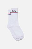 Special Edition Active Sock, LCN NASA/WHITE STRIPE