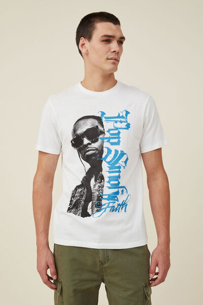 Tbar Collab Icon T-Shirt, LCN BRA VINTAGE WHITE/POP SMOKE - FAITH