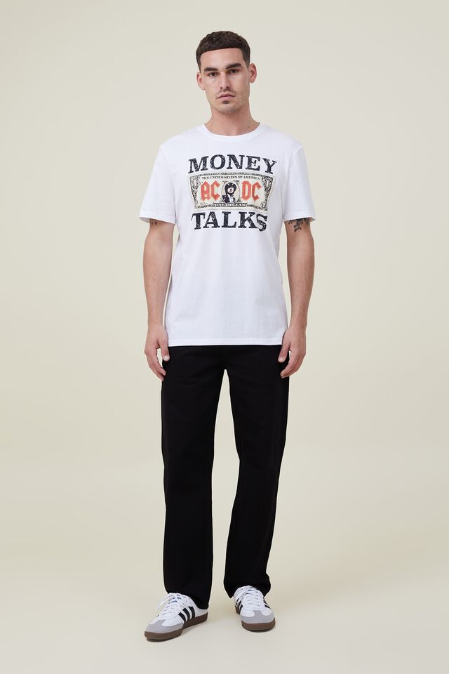Tbar Collab Music T-Shirt, LCN PER WHITE/ACDC - MONEY TALKS