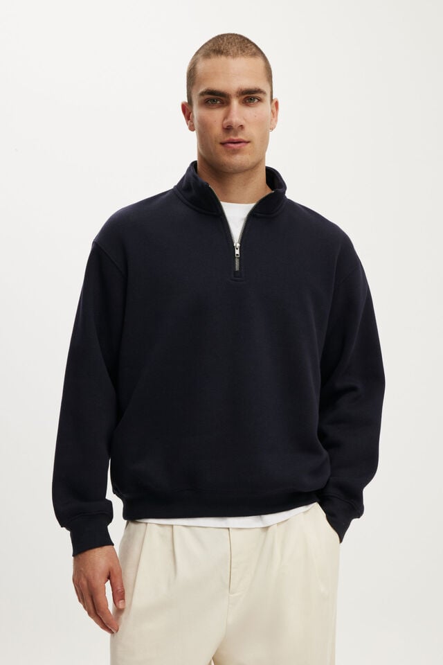 1/4 Zip Fleece, INK NAVY