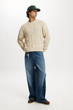 Cable Knit Crew, STONE MARLE CABLE - example image 2