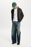 Faux Leather Bomber, BLACK - example image 2