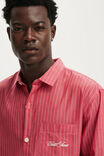 Bedford Long Sleeve Shirt, RED STRIPE - example image 4