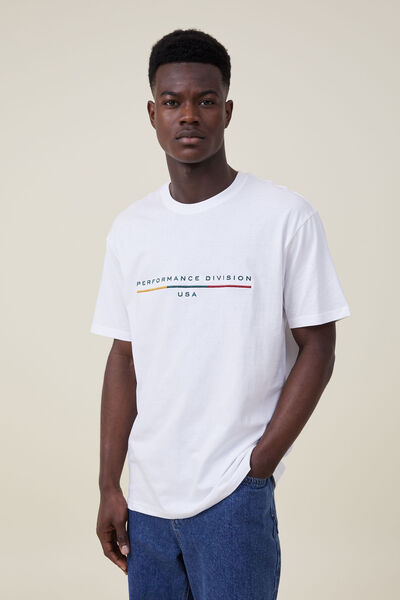 Camiseta - Premium Loose Fit Classic T-Shirt, WHITE/PERFORMANCE DIVISION