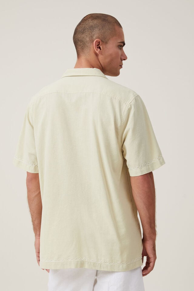 Cabana Short Sleeve Shirt, FADED LIME BOUQUET