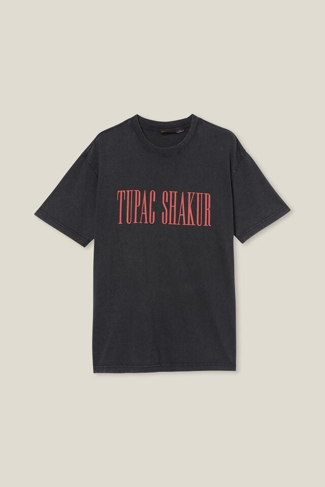 Tupac Loose Fit T-Shirt, LCN BRA BLACK/TUPAC - EYEZ