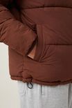 Recycled Puffer Jacket, RICH BROWN - alternate image 4