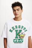 Kerokerokeroppi Box Fit T-Shirt, LCN SAN WHITE/KEROPPI BASEBALL - alternate image 4