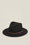 Chapéu - Wide Brim Felt Hat, BLACK - vista alternativa 1