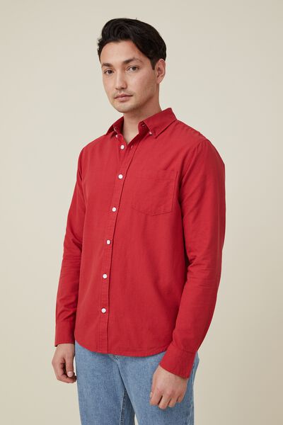 Mayfair Long Sleeve Shirt, SPORT RED