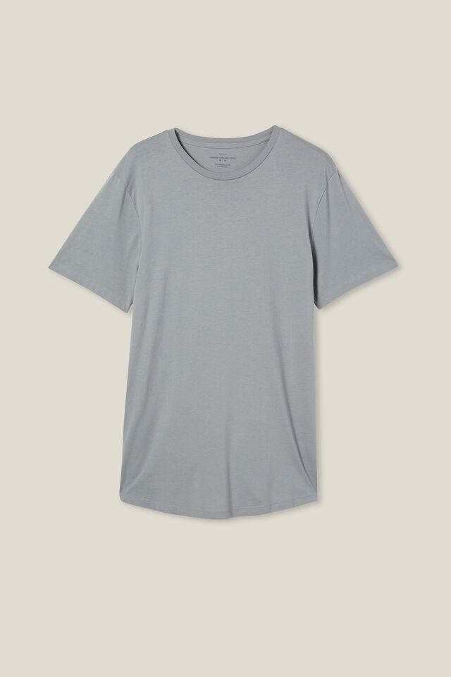 Organic Longline T-Shirt, BLUE HAZE