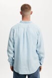 Linen Long Sleeve Shirt, GLACIAL BLUE - alternate image 3