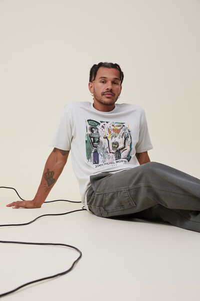 Camiseta - Basquiat Loose Fit T-Shirt, LCN BSQ IVORY/BAPTISM