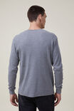 Textured Long Sleeve Tshirt, NEPPY GREY MARLE WAFFLE HENLEY - alternate image 3