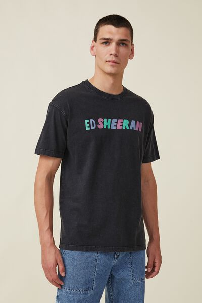 Ed Sheeran T-Shirt, LCN WMG BLACK/ED SHEERAN - COLOURED LOGO