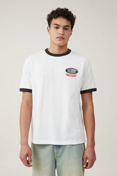 Loose Fit Art T-Shirt, VINTAGE WHITE/WASHED BLACK/GENUINE PARTS
