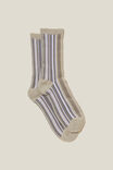 Graphic Sock, GREY/VERTICAL STRIPE - alternate image 1