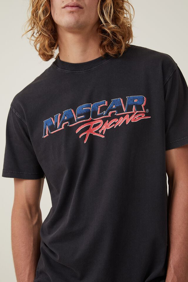 Nascar Loose Fit T-Shirt, LCN NCR BLACK/RACING LOGO