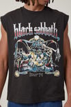 Black Sabbath Oversized Muscle Tank, LCN BRA WASHED BLACK/ BLACK SABBATH - 74 - alternate image 4