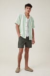 Palma Short Sleeve Shirt, BRIGHT GREEN STRIPE - alternate image 2