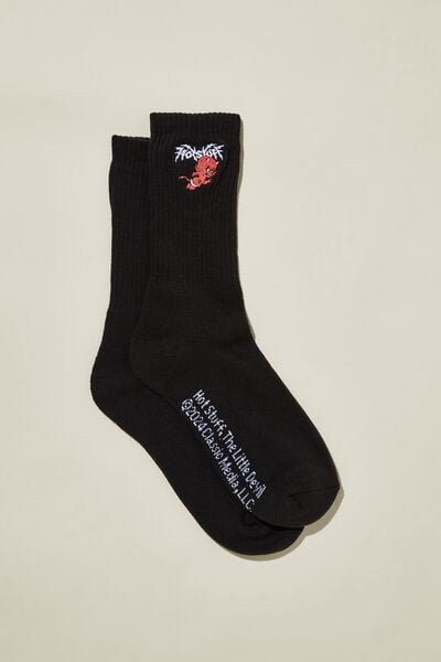 Meias - Special Edition Active Sock, LCN HOT WASHED BLACK/ HOT STUFF