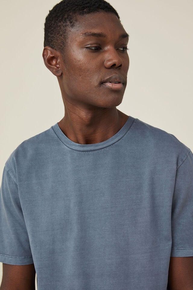 Organic Regular Fit Crew T-Shirt, DUSTY DENIM