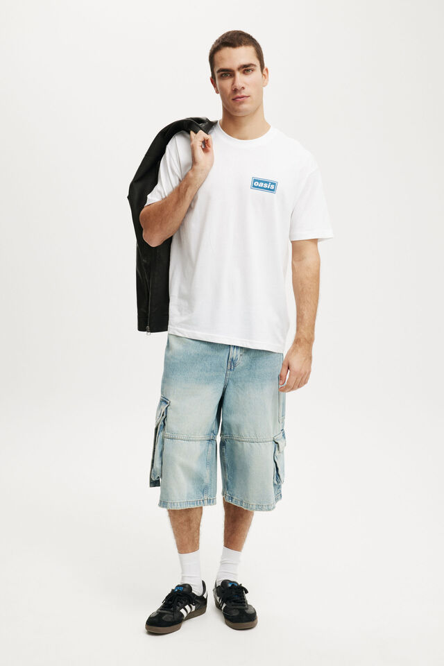 Loose Fit Oasis T-Shirt, LCN OAS WHITE - OASIS - DEFINITELY MAYBE TRAC