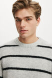 Super Soft Boxy Sweater, GREY MARLE STRIPE - example image 4