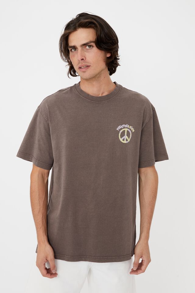 Bondi T-Shirt, WASHED CHOCOLATE/TOGETHER AGAIN