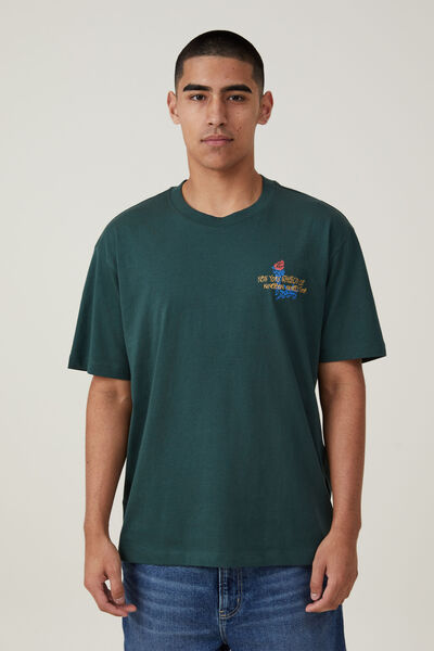 Loose Fit Art T-Shirt, PINE NEEDLE GREEN / NEW YORK 94