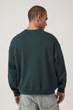 Box Fit Crew Sweater, PINE NEEDLE GREEN - alternate image 3