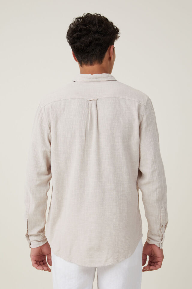 Portland Long Sleeve Shirt, BONE CHEESECLOTH