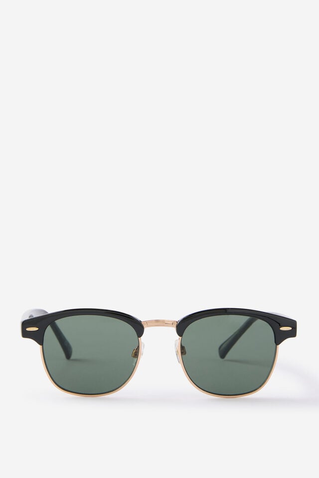&Oacute;culos de Sol - The Member Sunglasses, BLACK/GOLD/GREEN