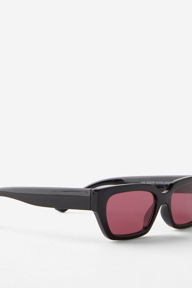 The Razor Sunglasses, BLACK/BURGUNDY