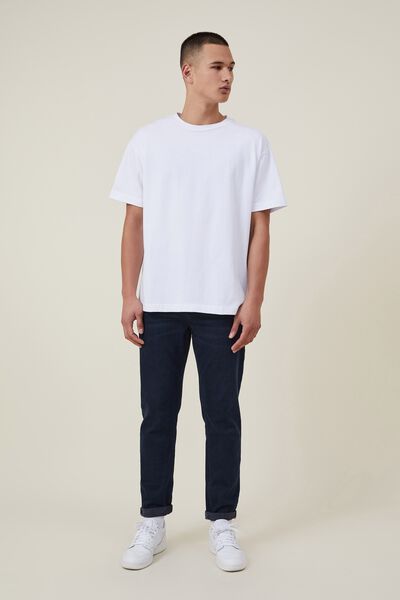 Relaxed Tapered Jean, BLUE BLACK