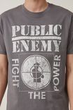 Loose Fit Music T-Shirt, LCN BRA SLATE STONE/PUBLIC ENEMY - POWER - alternate image 4