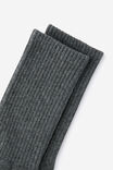 Essential Crew Sock, CHARCOAL MARLE - example image 2