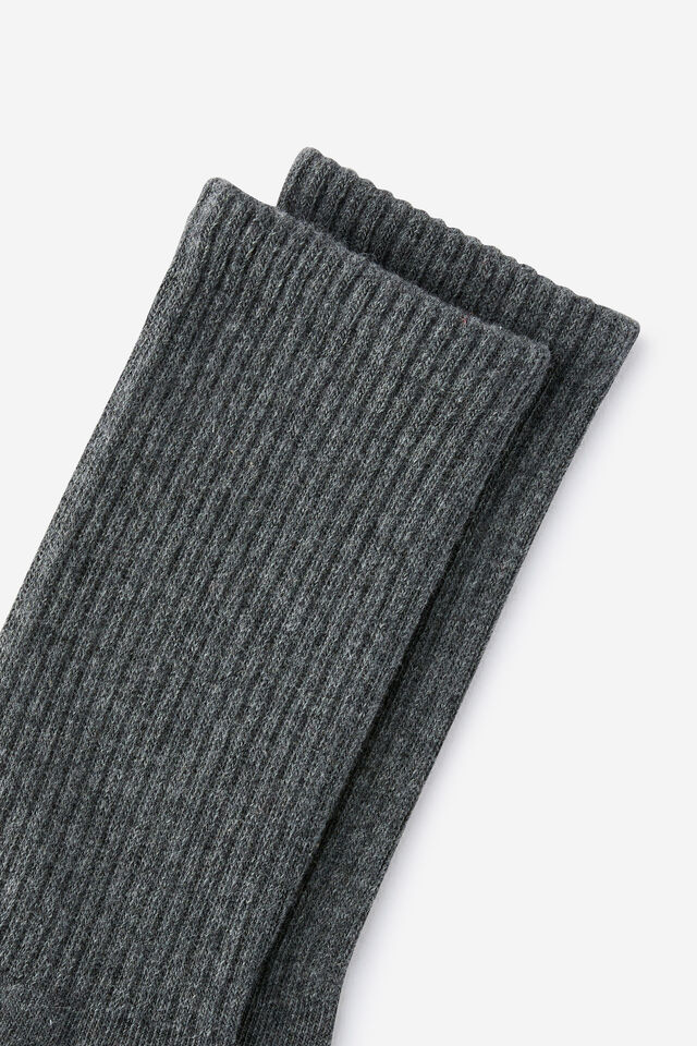 Essential Crew Sock, CHARCOAL MARLE