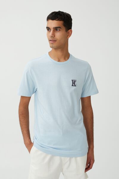 Tbar Sport T-Shirt, BLUE MIST/COLLEGE LETTER K