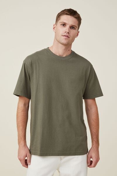 Organic Loose Fit T-Shirt, MILITARY