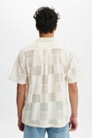 Palma Short Sleeve Shirt, CREAM GRID PATTERN - alternate image 3