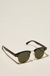 Leopold Polarized Sunglasses, BLACK GLOSS/GOLD/GREEN - alternate image 2