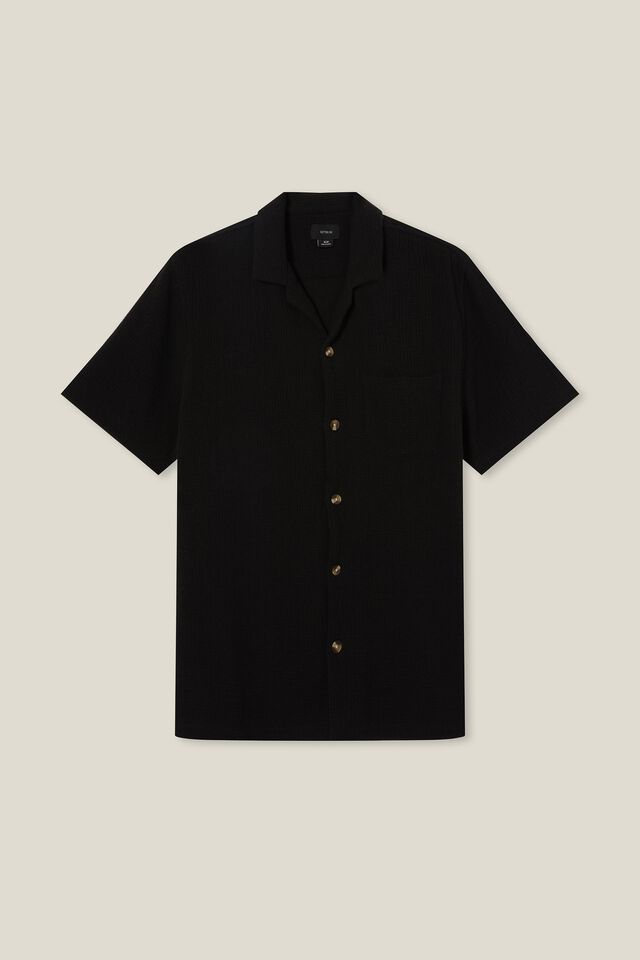 Palma Short Sleeve Shirt, WASHED BLACK