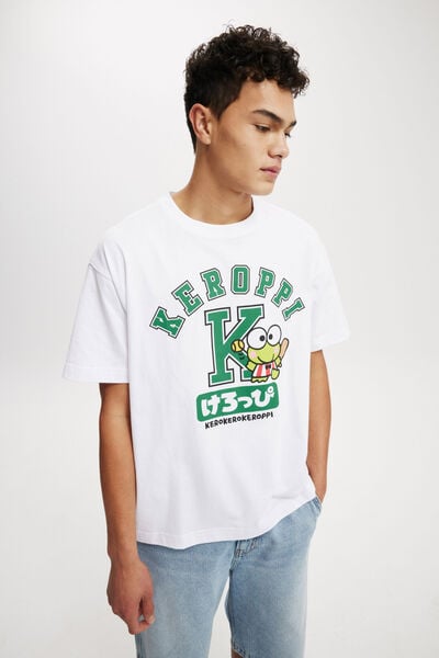 Box Fit Pop Culture T-Shirt, LCN SAN WHITE/KEROPPI BASEBALL