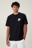 Premium Loose Fit Art T-Shirt, BLACK / SEND IT - alternate image 1