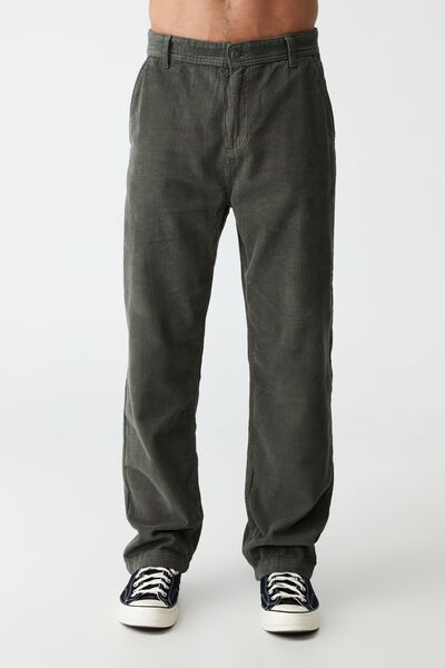 Loose Fit Pant, FOREST GREEN CORD